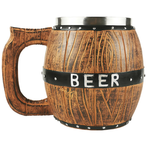 Holzbecher mit Edelstahl-Innenseite