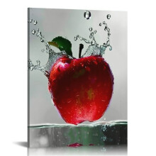 Tableau mural rouge sur toile compatible avec Apple pour salle Ă manger
