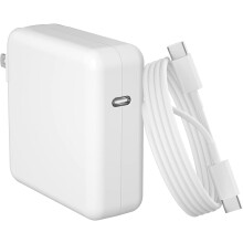 96W USB-C Charger for MacBook Pro/Air, compatible with iPad Pro, Samsung Galaxy & all USB-C devices; 6.6ft cable included