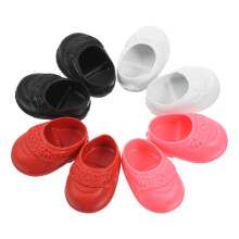 17 cm Puppen-Ballerinas – 4 Paar Kunststoffschuhe
