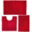 Schwarzes Chenille-Badezimmerteppich-Set, 3-teilig 1