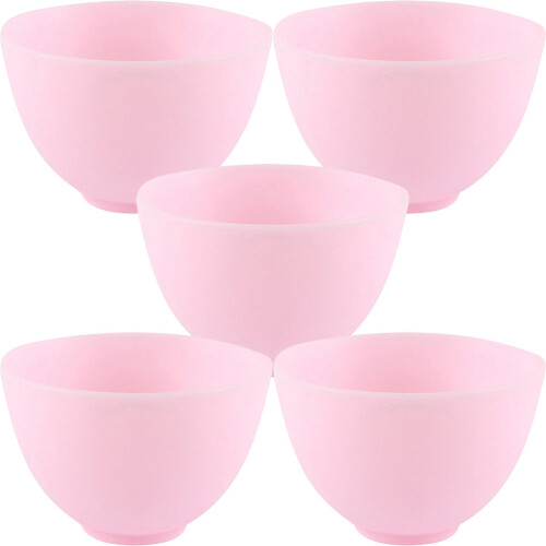 10Pièces Bols À Masques En Silicone Rose, Accessoires DIY 1