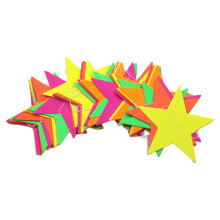 Ghirlandă cu bannere stelare din hârtie fluorescentă
