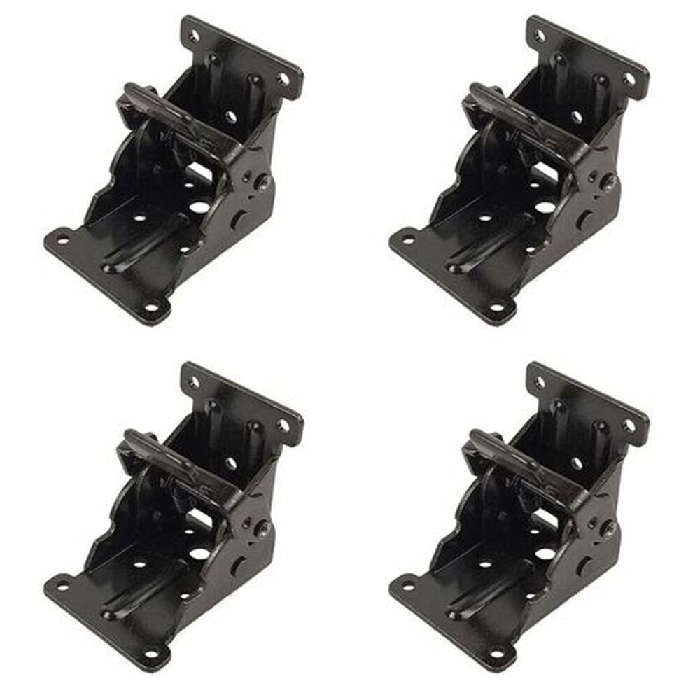 4-Pack Self-Locking Folding Hinge For Cabinets & Tables, 90 Steel Bracket, Compatible With Standard Mounting 9110895682319