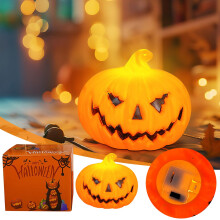 Zestaw lampionów dyniowych na Halloween, 3-częściowy, wiszący element dekoracyjny LED