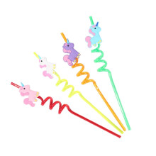 Einhorn-Trinkhalme, 4er-Set