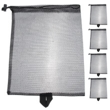 5pcs Travel Shower Tote Mesh Toiletry Organizer with Drawstring for Hanging