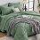 Ensemble de couette 7 pièces vert sauge pour lit queen 1