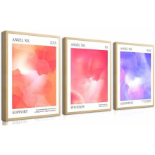 3-Piece Black Cat World Landmark Wall Art Prints