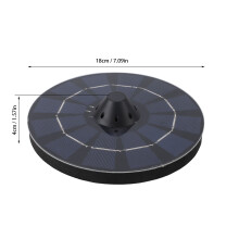 Solar Pond Aerator: 2.5W Floating Fountain, Auto,Off, 0.8L/min Flow, Safe For Fish Easy Use