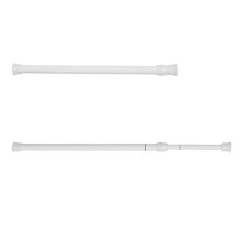 Shower Curtain Rod,Adjustable Shower Curtain Rods Spring Tension,Rustproof and Extendable Shower Rods,White