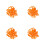 200Pcs Castle Tees 70Mm Orange ABS Plastic for Golf Practice Durable 2