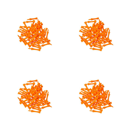 200Pcs Castle Tees 70Mm Orange ABS Plastic for Golf Practice Durable 1