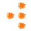 200Pcs Castle Tees 70Mm Orange ABS Plastic for Golf Practice Durable 4