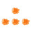 200Pcs Castle Tees 70Mm Orange ABS Plastic for Golf Practice Durable 6