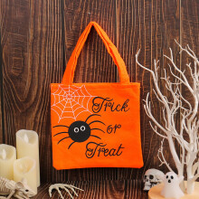 Borsa a mano di Halloween a forma di zucca, sacchetto regalo per caramelle in tessuto non tessuto, sacchetto per dolcetto o scherzetto, porta