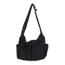 Geantă de umăr din pânză, geantă mare Hobo Crossbody cu buzunare multiple pentru femei și bărbați