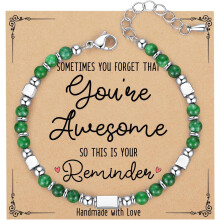 Braccialetti minuscoli con perline di pietre preziose per ragazze adolescenti e donne: regali perfetti per Natale, San Valentino, Pasqua, compleanno,
