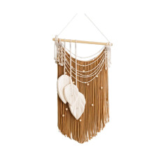 Macrame Wall Hanging Art Bohemian Macrame Wall Art for Bar Living Room Party Khaki