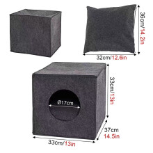 Kattbädd Kubhus Varmt Filtbo Hopfällbart Bärbart Bärställ