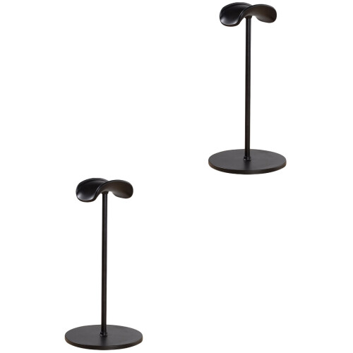 2Pièces Support Casque De Bureau Noir Pratique Stable Moderne 2