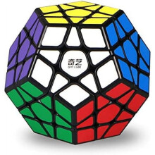 Megaminx Speed Cube, 3x3x3 Dodecahedron Puzzle Cube for All Ages, ABS Plastic Black