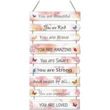 Butterfly Girls Room Decor – Pink Wall Art for Baby Girl, Nursery, Bedroom, Dorm & Classroom – Compatible with Kids' Spaces