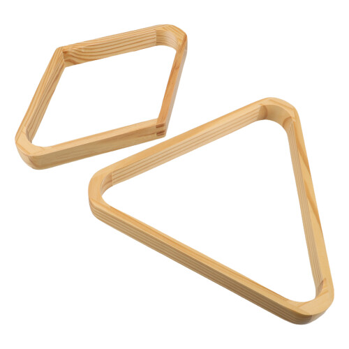 6Pièces Rangement Billard Bois Beige Triangle Stable Pour Table Pool 2