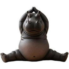 Jóga Víziló Gyanta Figura Humoros Íróasztal Dekoráció 1 Darab