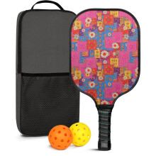 Pickleball racketset van glasvezel met 2 ballen en draagtas