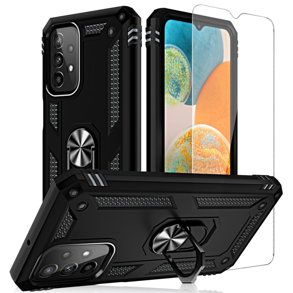 Xhy Compatible With Samsung Galaxy A23 5G Case W/ Screen Protector, Magnetic Ring, Kickstand, Military-Grade Drop Protection Â Black 9450273777726