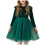Mädchen langes Samtkleid mit Rüschen, Pailletten und Tüll 1