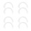 8Paquets Moustaches Simulées Blanches Pour Décorations DIY Peluches 5