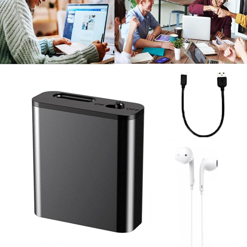 Recordix Magnetic Voice Recorder, Recordix Mini Playback Voice Recorder, For Lectures Meetings Interviews Travel Business Black 9499224167803