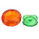 3Pièces Récipient Verre Orange Design Compact Transparent 3