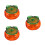 3Pièces Récipient Verre Orange Design Compact Transparent 5