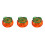 3Pièces Récipient Verre Orange Design Compact Transparent 7
