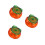 3Pièces Récipient Verre Orange Design Compact Transparent 8
