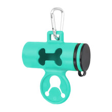 HEVIRGO 1 Set Poop Bag Dispenser with Waste Bag Multifunctional Reusable Cat Dog Waste Bag Holder Pet Supplies Blue ABS