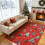Red Christmas Tree Area Rug 6x9 ft 1