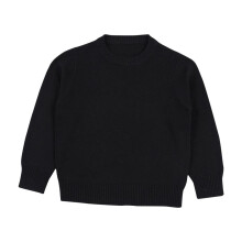 Maglione per neonati, maschietti e femminucce, maglione a tinta unita, maglione pullover lavorato a maglia, maglione Candy Base, nero, 4 anni