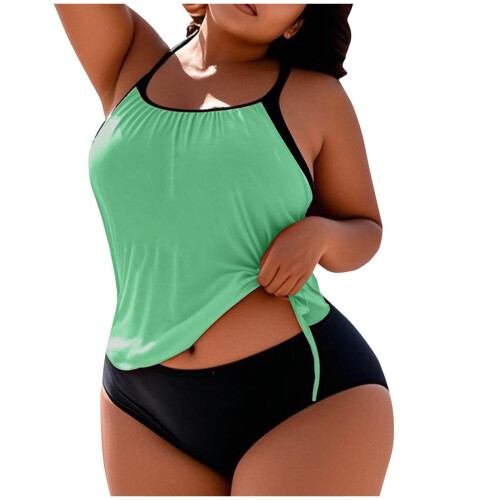 Γυναικείο μαγιό, γυναικείο μεγάλο μέγεθος, μονόχρωμο, με μαξιλαράκι στήθους και
