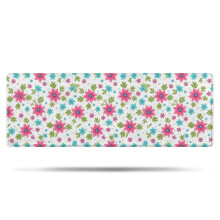 Pioneer Flower Badezimmerteppich mit Blumenmuster, rutschfeste Mikrofasermatte mit Gummirückseite, weiche 43 x 119 cm Badematte, geeignet für alle