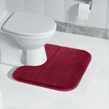 Tappetino da bagno a forma di U in memory foam BVXEEP: morbido, antiscivolo, ad asciugatura rapida, lavabile in lavatrice, compatibile con i WC