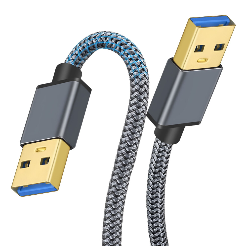 Usb To Usb Cable, Data Transfer Usb3.0 Males To Male Cable Double End Usb Cord For Camera Enclosures, Laptop, 0.5M 9482726776321