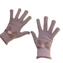 Gants tactiles pour femmes, hiver, tricotĂ©s en acrylique, cinq doigts, chauds, doux, respirants et Ă©lastiques, avec nĆud dĂ©coratif, pour le vĂ©lo