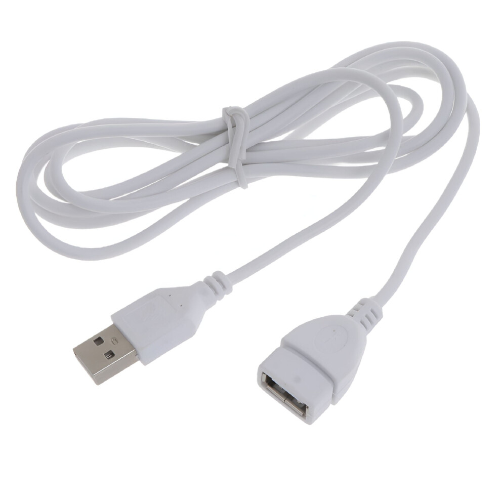 Usb Extension Cable Extender Lead A Male To Female 1.5M 5Ft White 9482726776307
