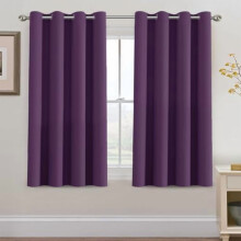 Plum Purple Blackout Curtain 52x54 Inch Thermal Insulated