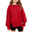 Rød børnesweatshirt med rund hals, oversized pullover med drop-shoulder og sideslids – Passer til 5-14 år 1