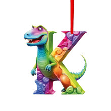 Karácsonyi dinoszaurusz medál dekoráció 26 betűvel